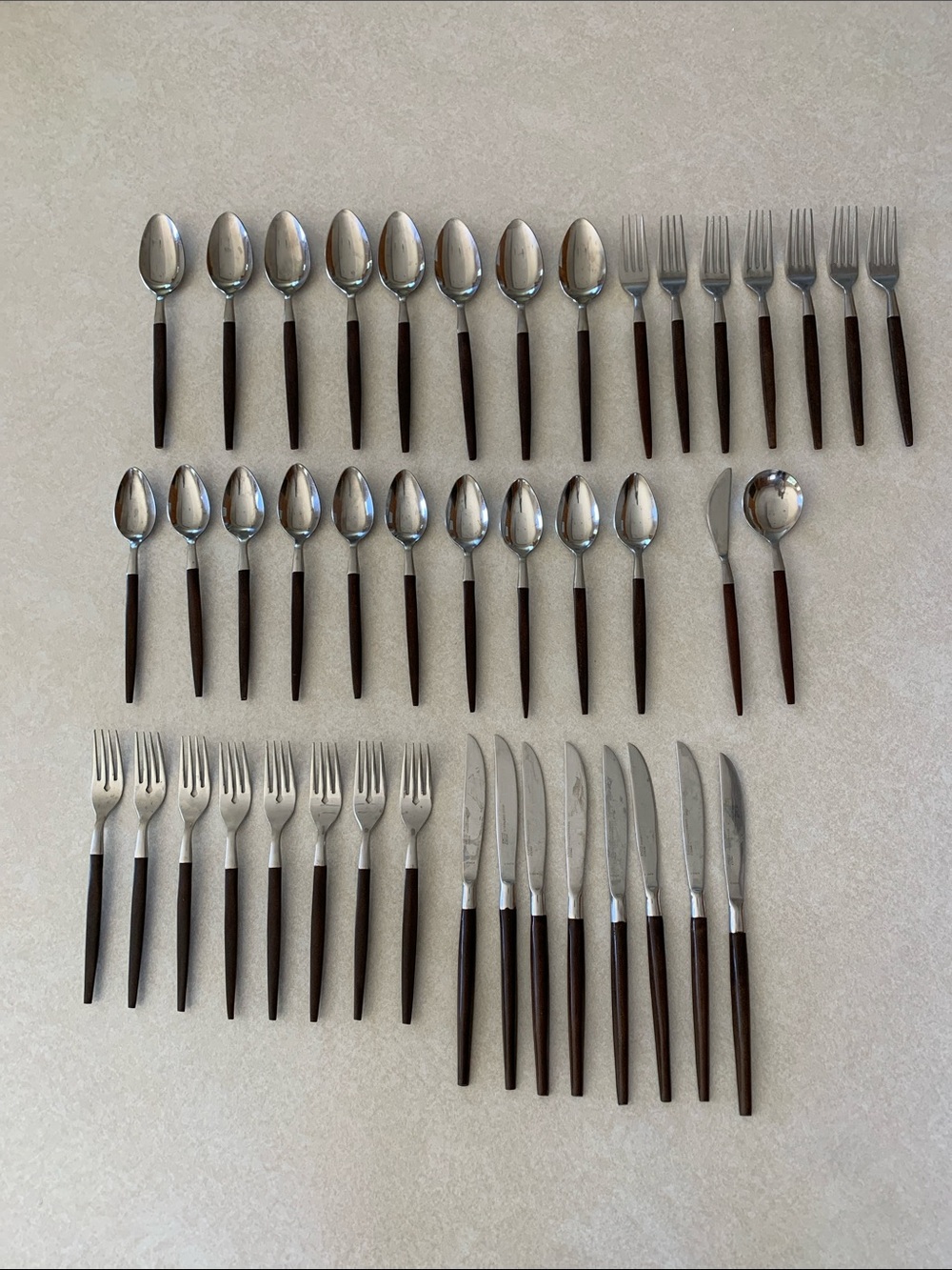 Vintage Ekco Eterna Flatware 43 Pieces Korea Stainless Steel